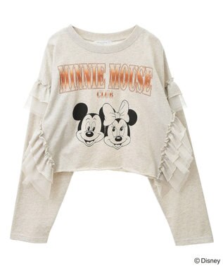 Green Parks ミッキー＆フレンズ／袖フリルショート丈ＴＥＥ Oatmeal