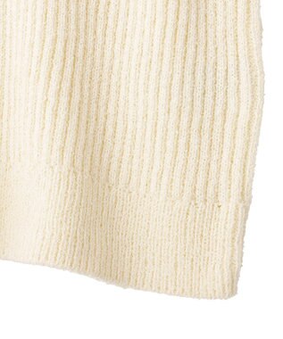 earth music&ecology クルーネックニットベスト Ivory