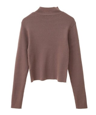 earth music&ecology ＳＥＴ２点リブニットインナー＋チュールプルオーバー Mocha