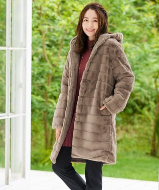 Tiaclasse L 【洗える】体型カバーも叶うMIX糸ニットチュニック ダークレッド