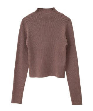 earth music&ecology ＳＥＴ２点リブニットインナー＋チュールプルオーバー Mocha