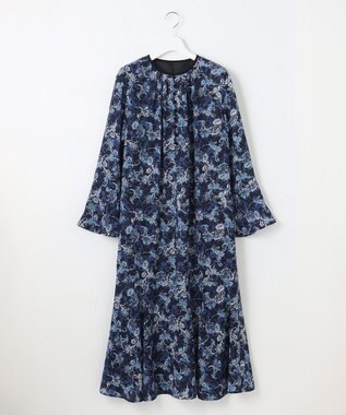 自由区 【洗える】バロックプリント ワンピース ネイビー系5