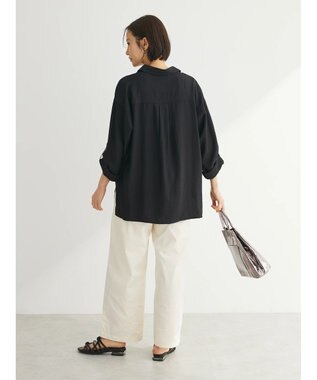 Green Parks ワッシャーシアーシャツ Black