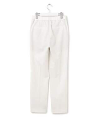 23区 L 【洗える】ストレッチツイル センタープレス パンツ ホワイト系