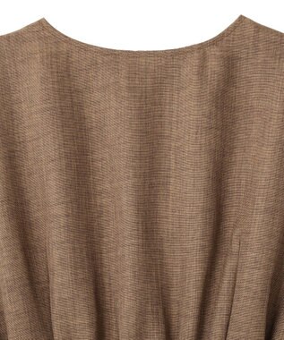 AMERICAN HOLIC 【イージーケア】リネンライクペプラムベスト Brown