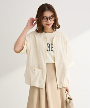 Green Parks ピグメントロゴＴシャツ Ecru