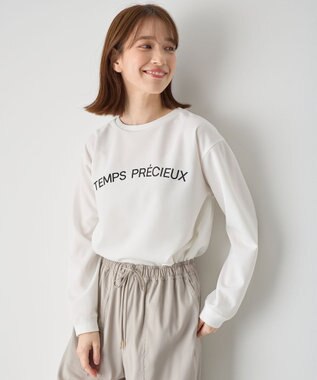 ANY ジョーゼットロゴプリントTシャツ