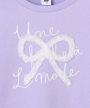 ANY KIDS 【綿100%】リボンアソート 長袖Tシャツ ラベンダー
