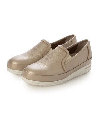 ing <ing>【WEB限定】【サスティナブル】厚底スリッポンスニーカー ゴールド