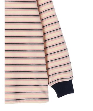 Green Parks マシュマロタッチボーダープルオーバー Pink