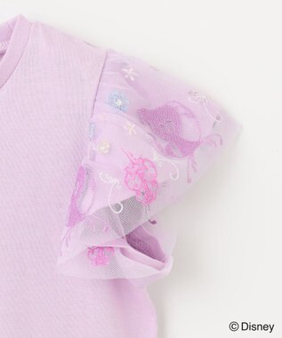 ANY KIDS 【ディズニープリンセス】袖 刺繍 Tシャツ ラベンダー<ラプンツェル>