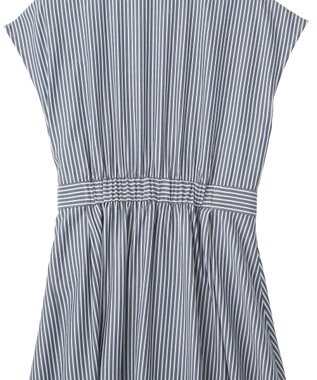 YECCA VECCA フラワーレースカシュクールワンピース Stripe