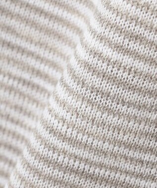 JOSEPH ABBOUD 【キングサイズ・軽い/洗える】スラブギマボーダーニットベスト ライトグレー系1