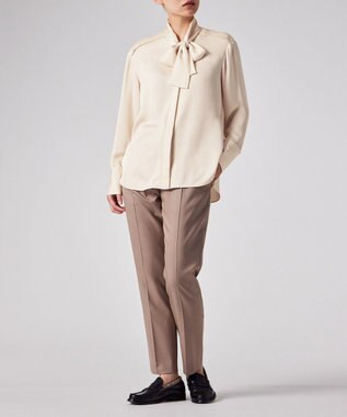 Paul Smith サテン ボウタイ ブラウス オフホワイト