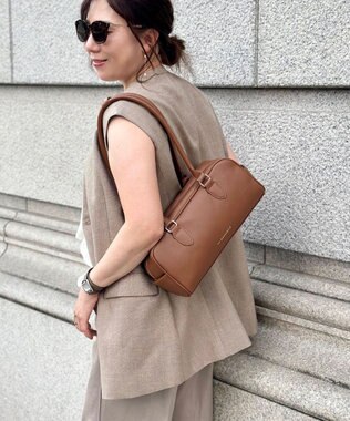 LA BAGAGERIE 【インスタグラマー Chiyoさん×LA BAGAGERIE】スクエアボストン キャメル