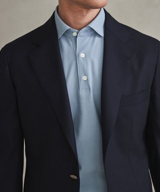 GOTAIRIKU 裏なしにアップデート【御幸毛織/オリジナル素材】Super130’S 定番 ホップサックブレザー(25年モデル) ネイビー系