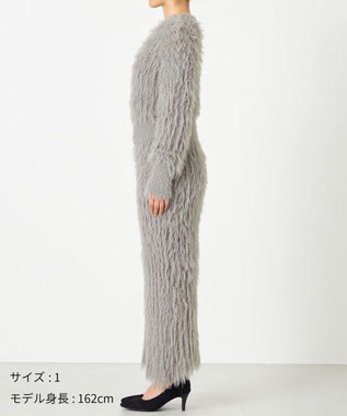 NAVE 【ReNAVE・洗える】メルティーシャギーニット プルオーバー ライトグレー系