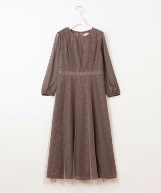 ANY SIS 【Lily calin】シアーレースクラシック ドレス モカ
