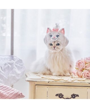 PET PARADISE ディズニー マリー なりきり 猫帽子 《 小 / 中 》 ホワイト
