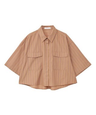 Green Parks ５分袖ショートシャツ Brown