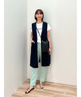 UNFILO カラー テーパードパンツ ライトグリーン