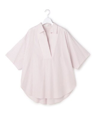 23区 L 【Lサイズ限定】リラックスシルエット スキッパーシャツ ピンク系