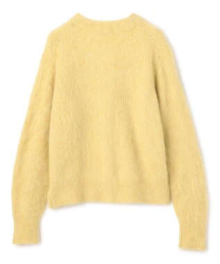 UNFILO アルパカシャギー Vネックカーディガン イエロー