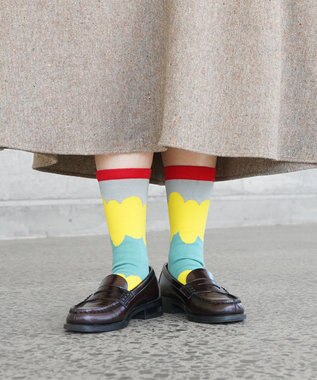 nitorito 【UNISEX】米沢オリジナル柄 ice monster 靴下 gray