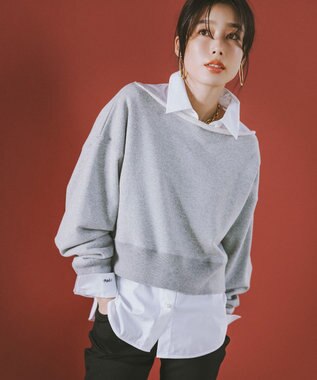 uncrave スウェット ショートトップス（uncrave WHITE） ミッドグレー