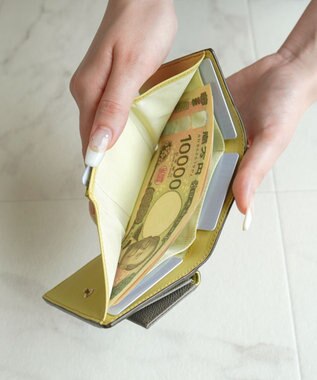 ACE BAGS & LUGGAGE 【新色登場】 Jewelna Rose ブリヨン 本革 三つ折り財布 15141 ダークグレージュ