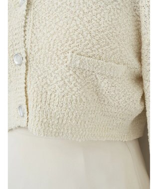 earth music&ecology ポコポコヤーンショートカーディガン Off White