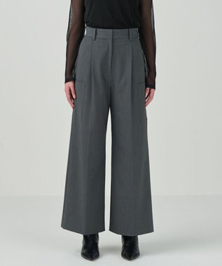 GRACE CONTINENTAL ワイドワークパンツ グレー