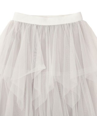earth music&ecology 2wayレイヤードチュールスカート Off White