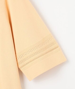 J.PRESS LADIES L 【洗える】レーヨンエリートストレッチ 編み柄 ニット イエロー系