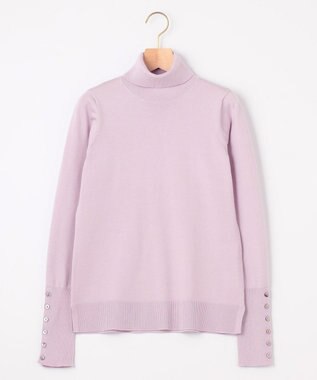 組曲 ルーズフィットタートル ニット ライラック系