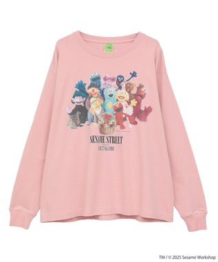 Green Parks セサミストリートミーツフルーツオブザルーム　ロンＴＥＥ Pink