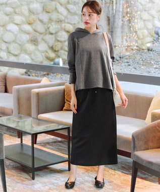 Tiaclasse 【選べる】フレア＆タイトカノコスカート セミタイト：ブラック