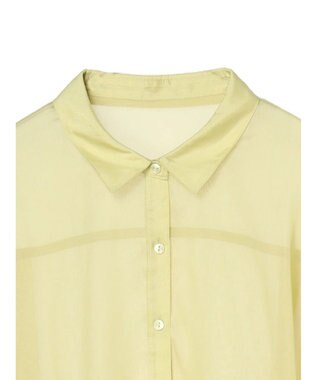 Green Parks ・ＥＬＥＮＣＡＲＥ　ＤＵＥ　ラメシフォンショートシャツ Yellow