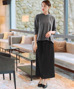 Tiaclasse 【選べる】フレア＆タイトカノコスカート セミタイト：ブラック