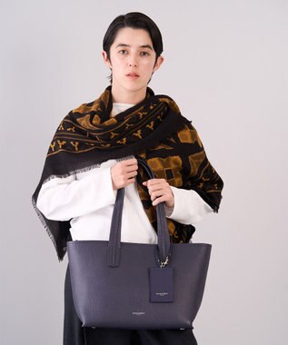 MIYABIYA セカンドエフォート シュリンクレザートートバッグ ネイビー