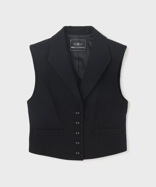 GRACE CONTINENTAL トリアセジャージジレ ブラック