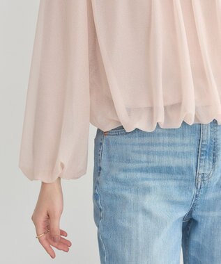 earth music&ecology シアーバルーンプルオーバー Pink Beige