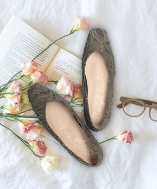 Bridget Birkin 【Bridget Birkin】花柄レースパンプス グレー雑材