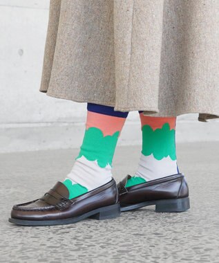 nitorito 【UNISEX】米沢オリジナル柄 ice monster 靴下 pink