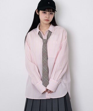 WEGO ボリュームBIGシャツ ピンク