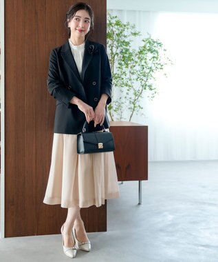 ANY SIS S シャイニータック スカート ライトベージュ