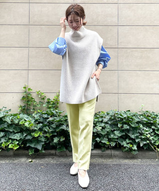 UNFILO L イージーパンツ テーパード ライトイエロー系