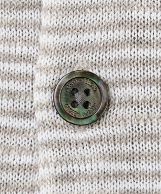 JOSEPH ABBOUD 【キングサイズ・軽い/洗える】スラブギマボーダーニットベスト ライトグレー系1