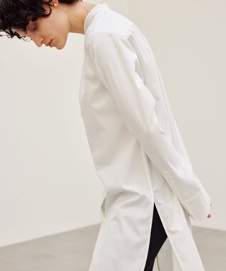 BEIGE， 【洗える】BICON / ロングシャツ White