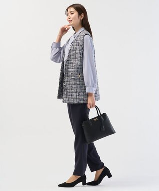 J.PRESS LADIES ファニーツイード ジレ ネイビー系